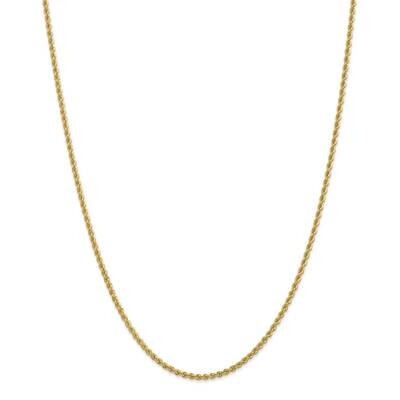 2.25mm Regular Rope Chain 36 Inch 14k Gold 016S-36, MPN: 016S-36, 883957165578
