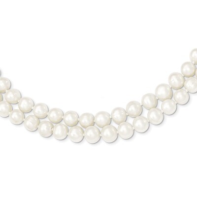 7.5-9mm 2 Strand Cultured Pearl Necklace 18 Inch 14k Gold PR18-18, MPN: PR18-18, 815479012108
