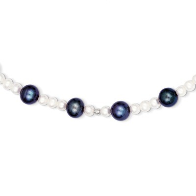 Cultured Peacock Pearl with Mirror Bead Necklace 18 Inch 14k White Gold XF437-18, MPN: XF437-18, 88…