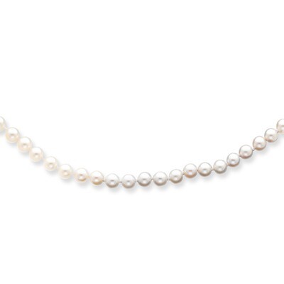 5-6mm Round White Saltwater Akoya Cultured Pearl Necklace 24 Inch 14k Gold PL50A-24, MPN: PL50A-24,…