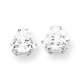 Cubic ZirconiDiamond Trillion Stud Earrings 14k Gold XE95WCZ, MPN: XE95WCZ, 883957110219