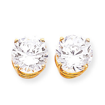 10mm CZ Diamond Earrings 14k Gold XE77CZ Diamond, MPN: XE77CZ, 883957340418