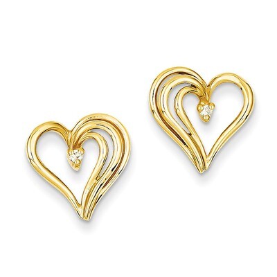 Diamond heart earring 14k Gold XE242AA, MPN: XE242AA, 883957092041