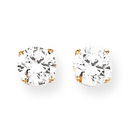 6.5mm Synthetic Diamond stud earrings 14k Gold XD13CZ, MPN: XD13CZ, 883957087757