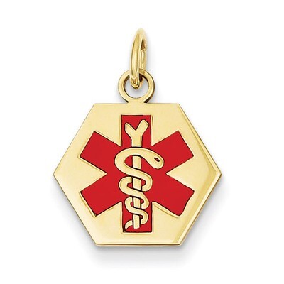 Medical Jewelry Pendant 14k Gold XM36, MPN: XM36, 883957132686