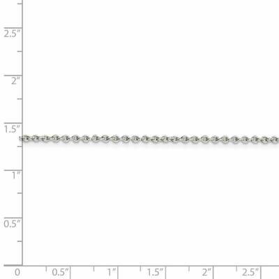 36 Inch Rhodium-plated 1.95mm Cable Chain Sterling Silver QCL050R-36, MPN: QCL050R-36, 886774122373