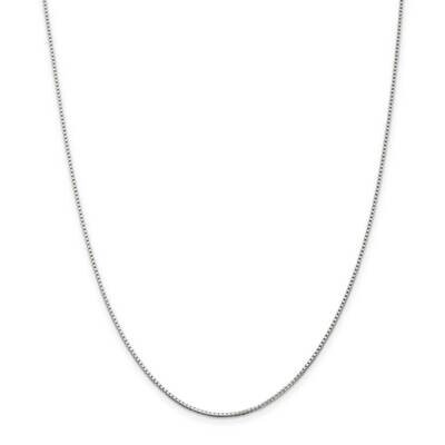 1.25mm Box Chain 36 Inch Sterling Silver Rhodium-Plated QBX024R-36, MPN: QBX024R-36,
