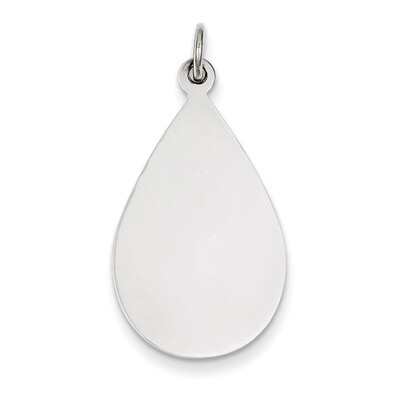 Teardrop Disc Charm Engravable Sterling Silver QM456/18, MPN: QM456/18, 883957543178