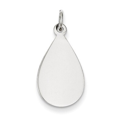 Teardrop Disc Charm Engravable Sterling Silver QM455/18, MPN: QM455/18, 883957533391
