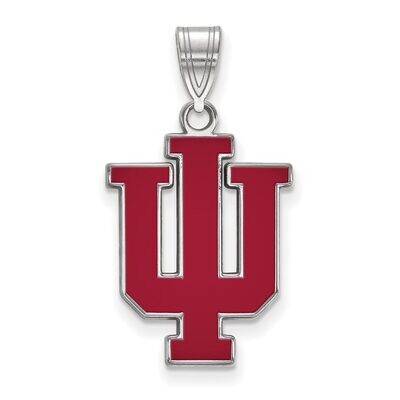Indiana University Large Enamel Pendant Sterling Silver SS072IU, MPN: SS072IU, 886774686226