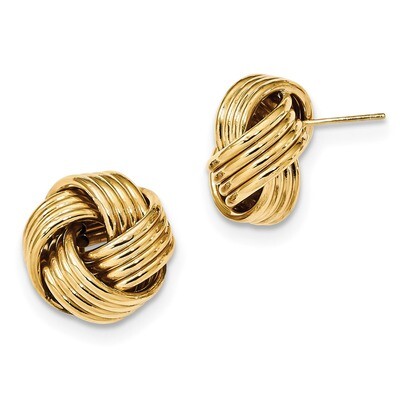 Love Knot Post Earrings 14k Gold Polished TL1064, MPN: TL1064, 191101058646