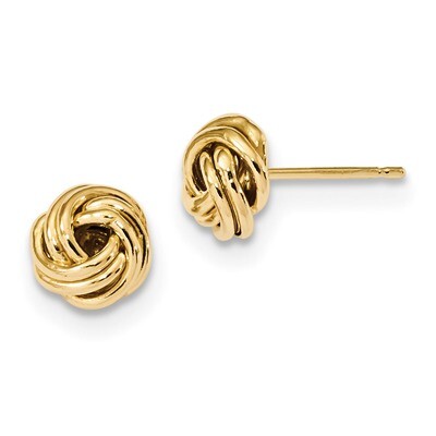 Love Knot Post Earrings 14k Gold Polished TL1123, MPN: TL1123, 191101170461