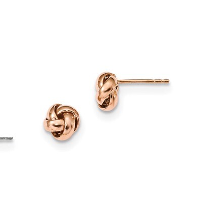 Polished Love Knot Post Earrings 14k Rose Gold TL943R, MPN: TL943R, 191101170447