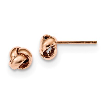 Polished Love Knot Post Earrings 14k Rose Gold TL1046R, MPN: TL1046R, 191101170430