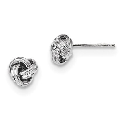 Polished Love Knot Post Earrings 14k white Gold TM705W, MPN: TM705W, 191101059506