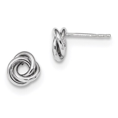 Polished Love Knot Post Earrings 14k white Gold TL1078W, MPN: TL1078W, 191101059513