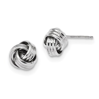 Polished Love Knot Post Earrings 14k white Gold TL1054W, MPN: TL1054W, 191101147357