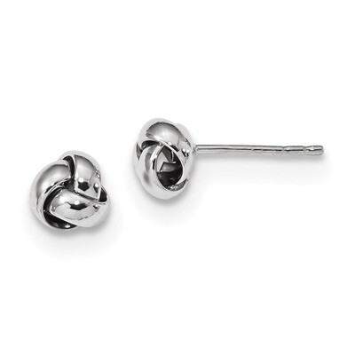 Polished Love Knot Post Earrings 14k white Gold TL1046W, MPN: TL1046W, 191101147449
