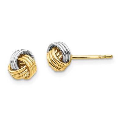 Love Knot Post Earring 14k White Gold Rhodium YE1880, MPN: YE1880, 883957016085