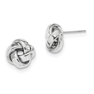 Polished Love Knot Post Earrings 14k white Gold TL1075W, MPN: TL1075W, 191101057304