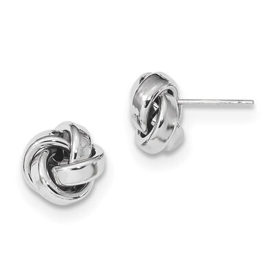 Polished Love Knot Post Earrings 14k white Gold TL1057W, MPN: TL1057W, 191101058165