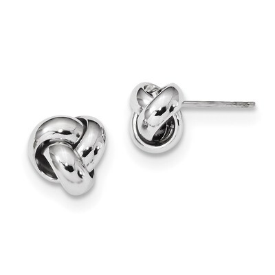 Polished Love Knot Post Earrings 14k white Gold TL1048W, MPN: TL1048W, 191101057281