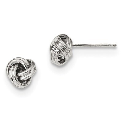 Love Knot Post Earrings 10k White Gold 10TM705W, MPN: 10TM705W, 191101344558