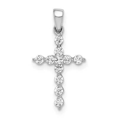 1/4Ct. Diamond Cross Pendant 14k White Gold PM4968-025-WA, MPN: PM4968-025-WA, 883957212982