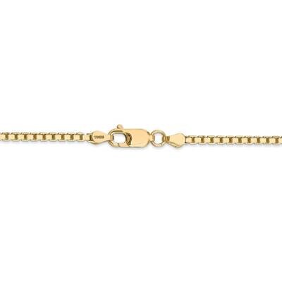 22 Inch 2.5mm Box Chain 14k Yellow Gold BOX250-22, MPN: BOX250-22, 886774586007