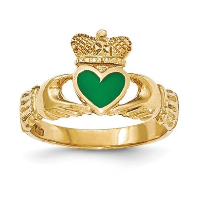 Enamel Claddagh Ring 14k Gold K5808, MPN: K5808, 191101455971