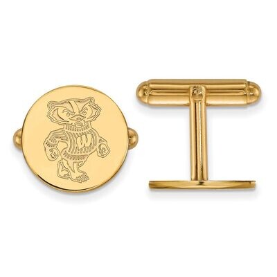 University of Wisconsin Cufflinks 14k Yellow Gold 4Y052UWI, MPN: 4Y052UWI, 886774884530