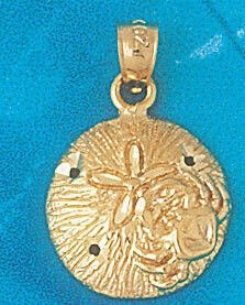 Dazzlers Jewelry Sand Dollar Sea urchins Pendant Necklace Charm Bracelet in Yellow, White or Rose G…