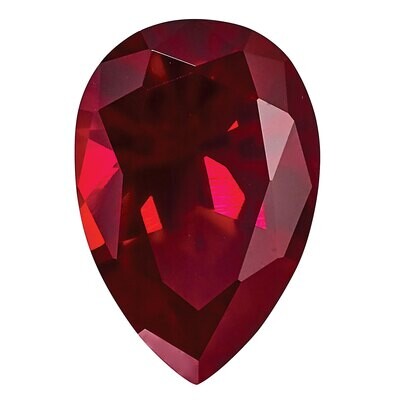 Created Ruby 9X6mm Pear Gemstone CR-0906-PSF, MPN: CR-0906-PSF,