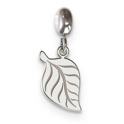 Memi Leaf Charm Sterling Silver Rhodium-plated ME114-SS, MPN: ME114-SS,