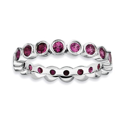 Rhodolite Garnet Ring - Sterling Silver QSK391, MPN: QSK391, 886774001555