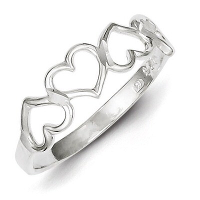 Heart Ring Sterling Silver QR108, MPN: QR108, 883957984308