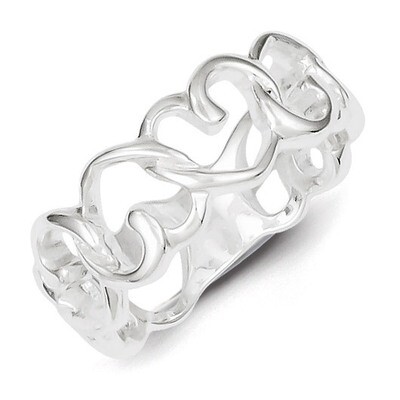 Hearts Ring Sterling Silver QR2863, MPN: QR2863, 883957041308