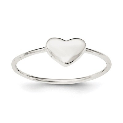 Heart Ring Sterling Silver Polished QR6053, MPN: QR6053, 191101769948