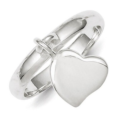 Dangle Heart Ring Sterling Silver QR1526, MPN: QR1526, 883957183138