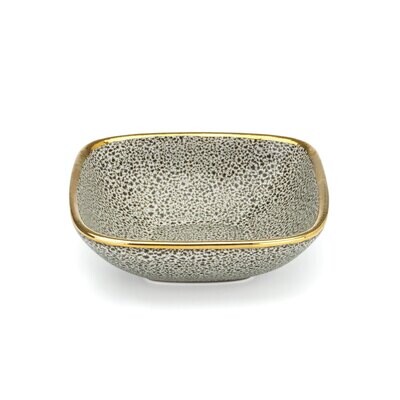 Michael Wainwright Panthera Square Nut Dish White Gold Edge, MPN: 853613, 878686017724ÿ
