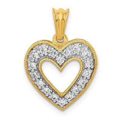 1/4Ct. Diamond Heart Pendant 14k Gold PM4861-025-YA, MPN: PM4861-025-YA, 883957300535