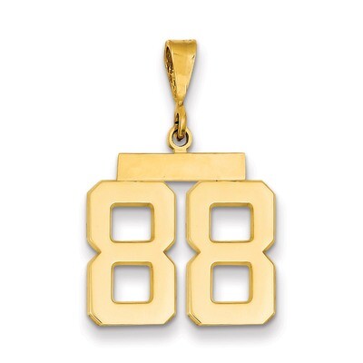 Medium Polished Number 88 Charm 14k Gold MP88, MPN: MP88, 883957136295