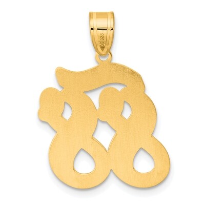 Script Number 88 Pendant 14k Gold Polished SCN88, MPN: SCN88, 196904077894