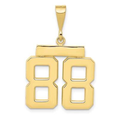 Polished Number 88 Charm 10k Gold Casted Medium 10MP88, MPN: 10MP88,
