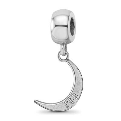Gamma Phi Beta Crescent Moon Bead Sterling Silver Rhodium-plated GPB003BD1-SS, MPN: GPB003BD1-SS, 6…