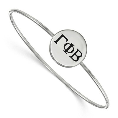 Gamma Phi Beta Enameled Slip-on Bangle Sterling Silver SS025GPB-6, MPN: SS025GPB-6, 191101101571