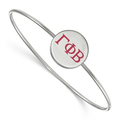 Gamma Phi Beta Enameled Slip-on Bangle Sterling Silver SS023GPB-6, MPN: SS023GPB-6, 191101101533