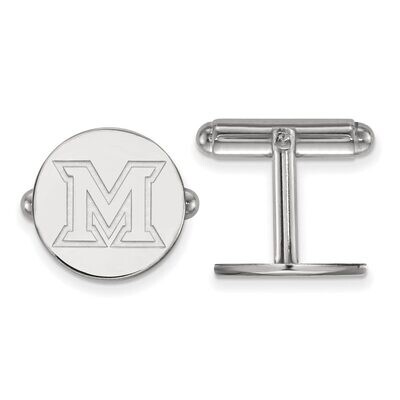 Miami University Cuff Link Sterling Silver SS010MU, MPN: SS010MU, 886774690025