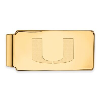 University of Miami Money Clip 10k Yellow Gold 1Y025UMF, MPN: 1Y025UMF, 886774813462