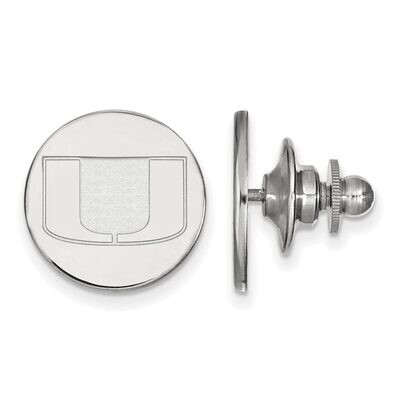 University of Miami Lapel Pin 14k White Gold 4W011UMF, MPN: 4W011UMF, 886774838946